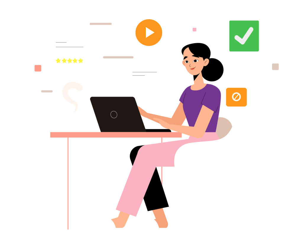 joven utilizando pc para adquirir un plan a su medida